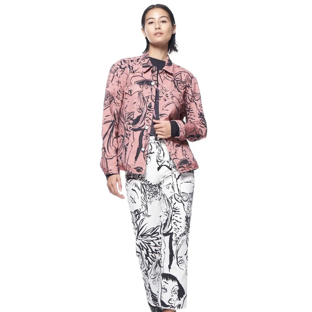 The Kit Olivia Jean Jacket. EUC. Size L. Dusty rose color. - Picture 2 of 5